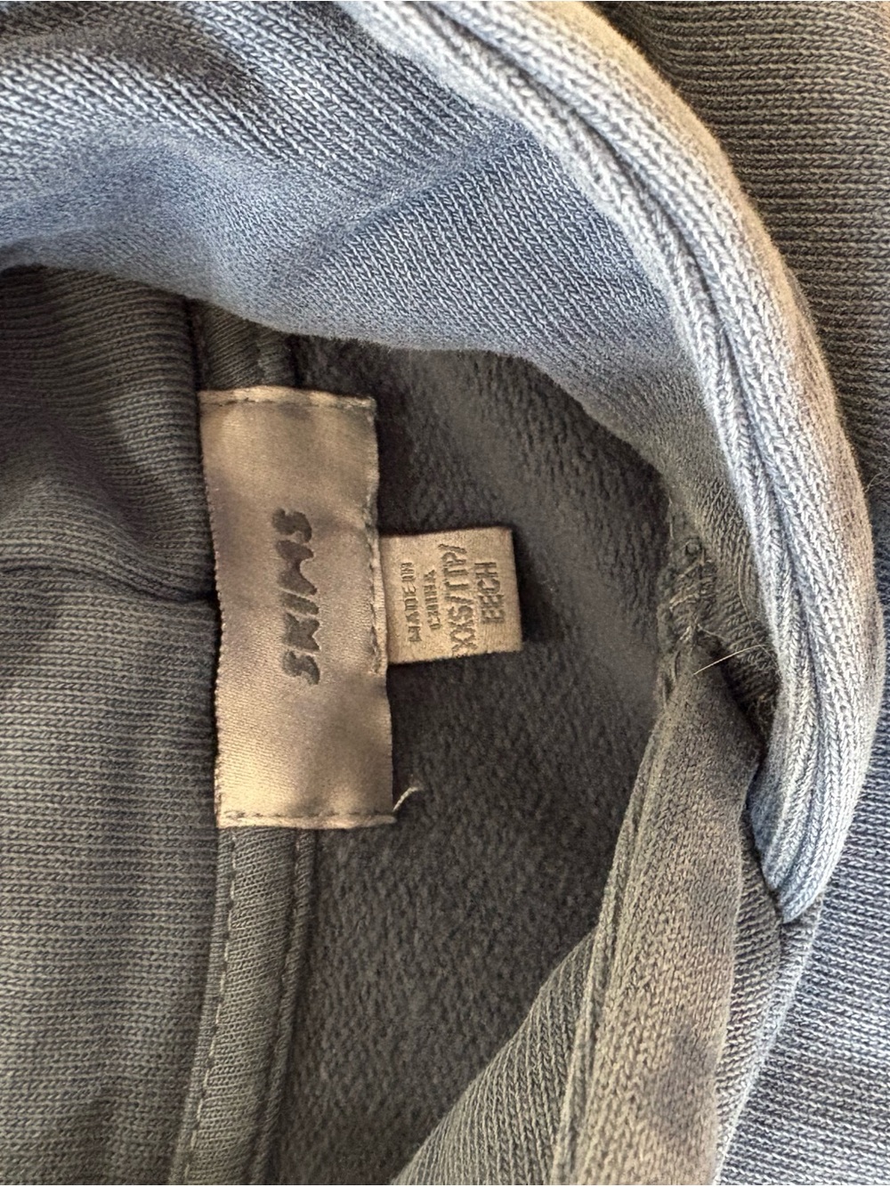 SKIMS Washed Blue-Gray Oversized Hoodie - Picture 2 of 2